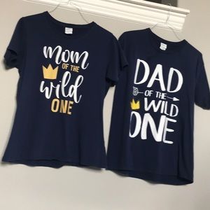 Mom & Dad Wild one birthday party shirts!